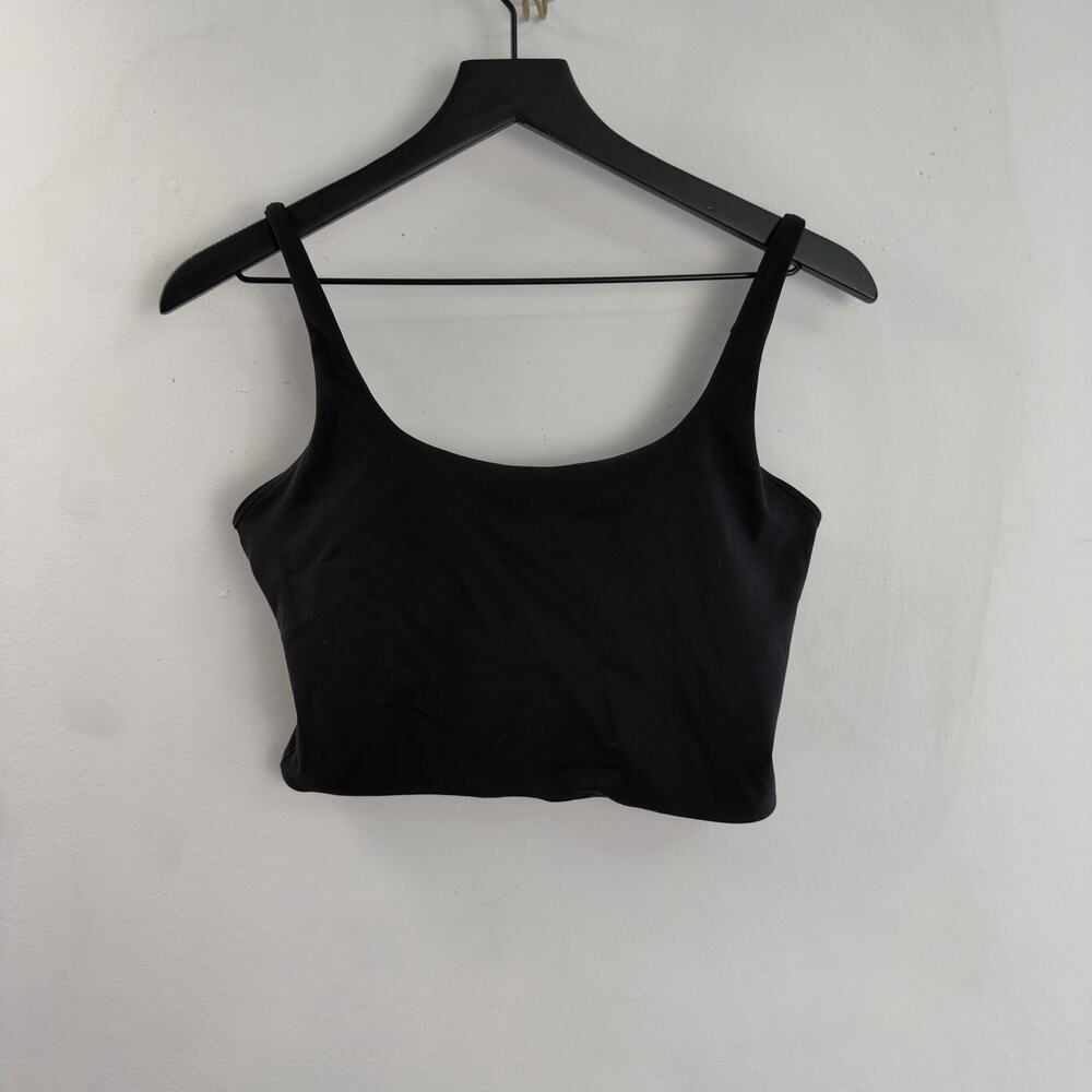 NOWT Athleta Women's Size Small Cropped Built-in-Bra Tank Black